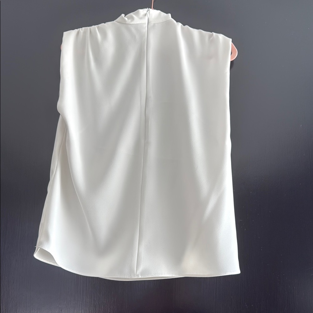 Zara White Draped Blouse - Picture 3 of 3